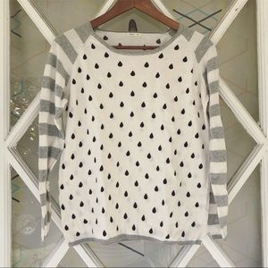 💧 Raindrop + Stripe B&W sweater 💧